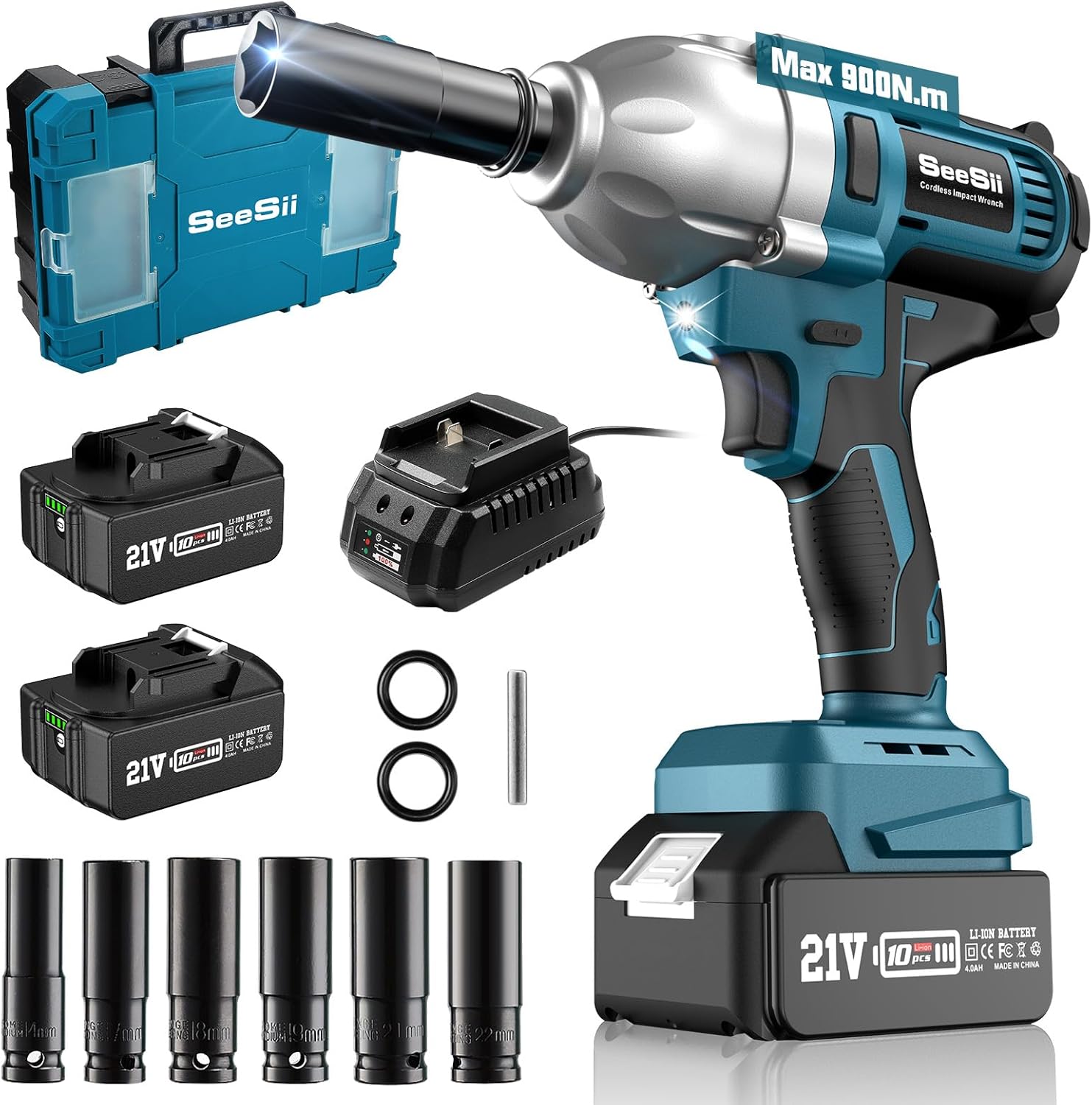 Torque Wrench Digital - Seesii WH710 Cordless Electric Impact Wrench
