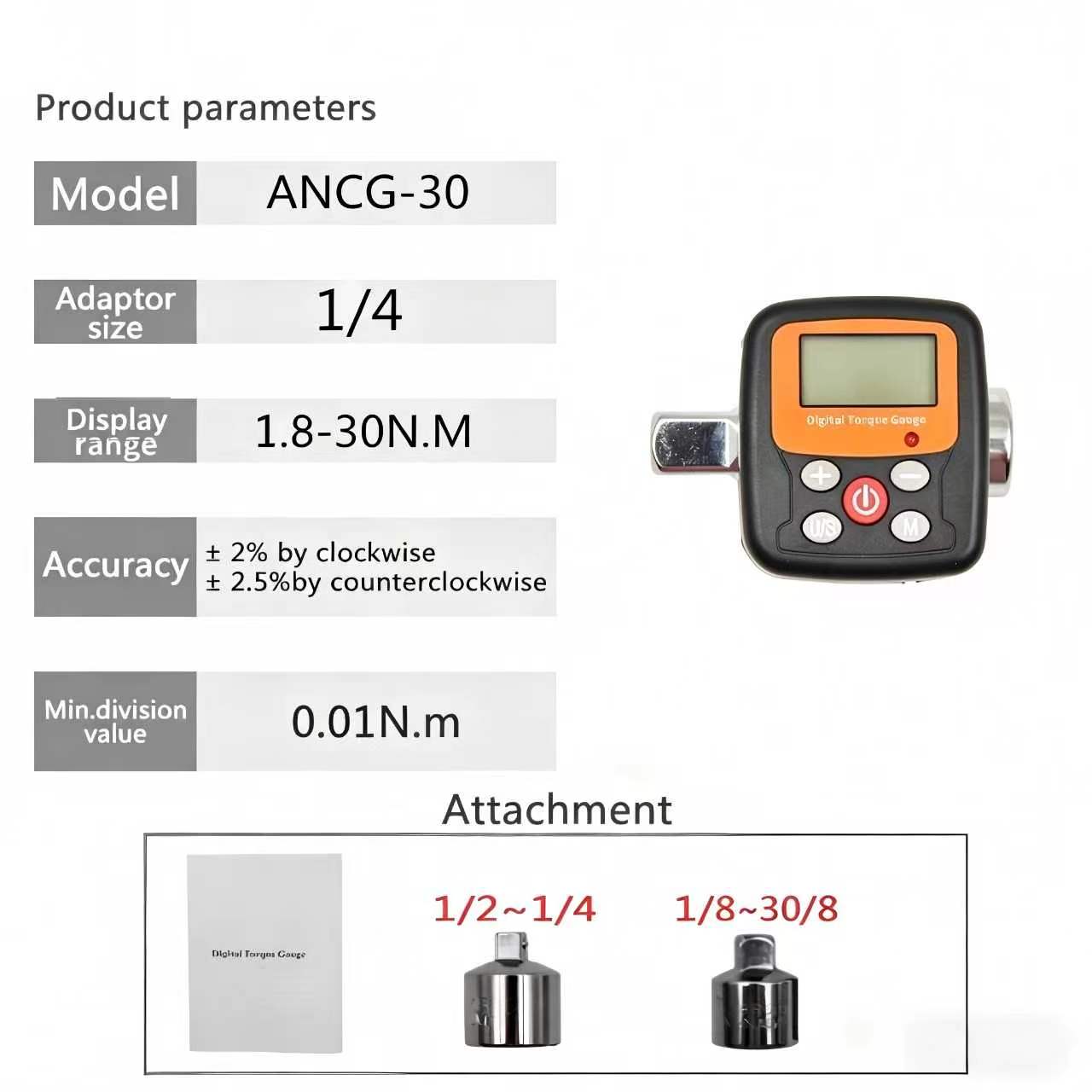 1/4'' 3/8'' 1/2 Company Direct - огляд і ціна Torque Wrench Digital