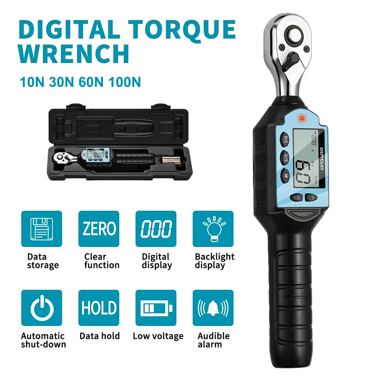 1/2 3/8 1/4 Digital Preset Tor - огляд і ціна Torque Wrench Digital
