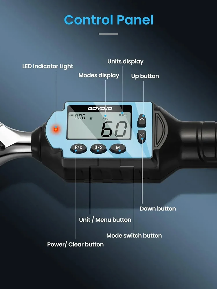 1/2 3/8 1/4 Digital Preset Tor - огляд і ціна Torque Wrench Digital