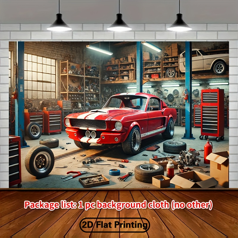 Classic Car Garage Workshop Ba - огляд і ціна Auto Repair Shop Background