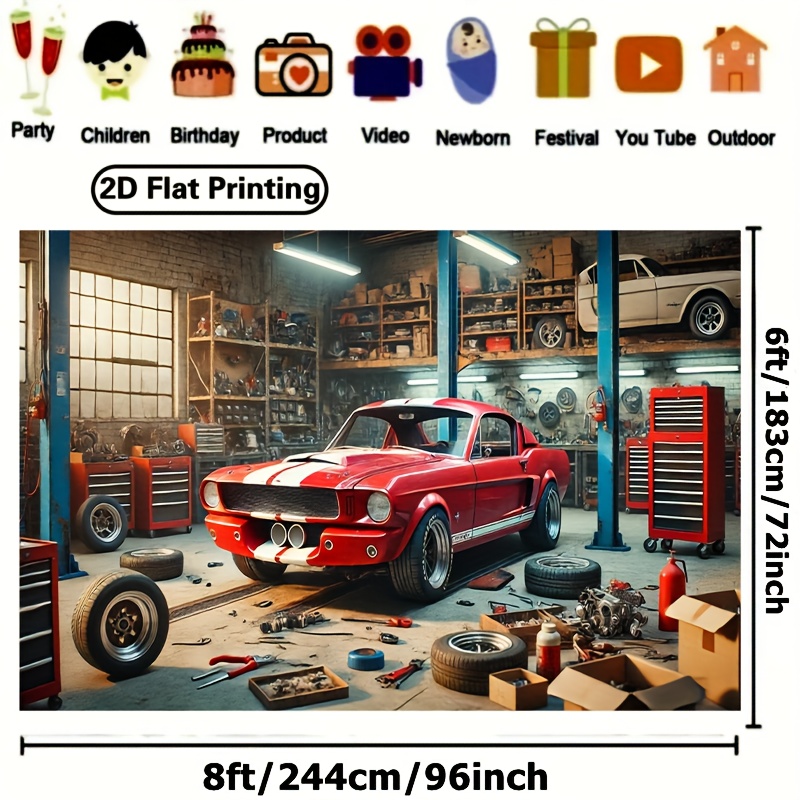 Classic Car Garage Workshop Ba - огляд і ціна Auto Repair Shop Background