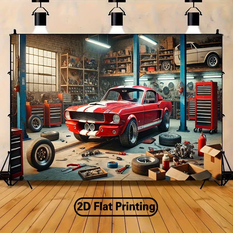 Classic Car Garage Workshop Ba - огляд і ціна Auto Repair Shop Background