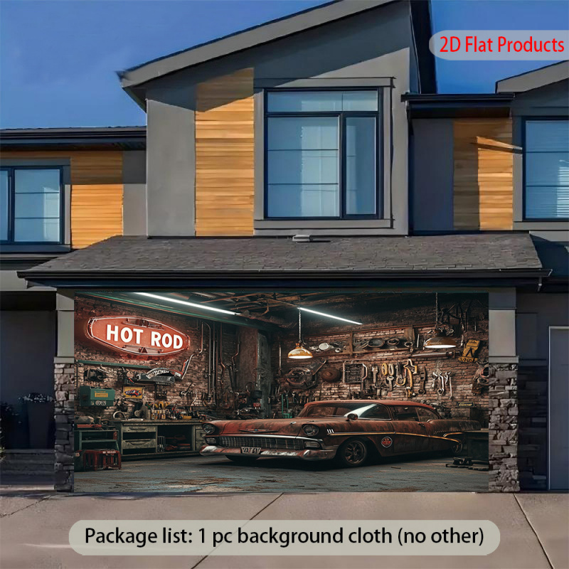1Vintage Car Garage Banner Bac - огляд і ціна Auto Repair Shop Background